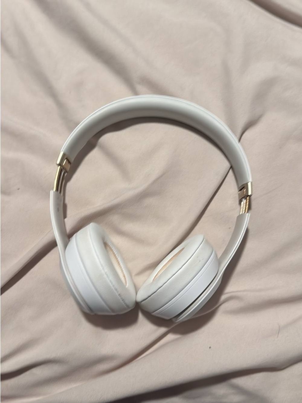 Beats by Dre Over-Ear Headphones in White with Gold Accents